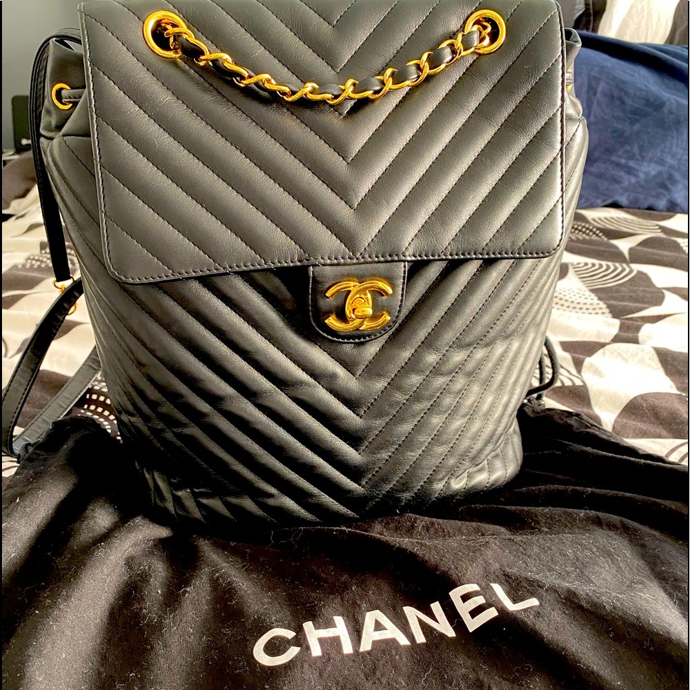 Chanel Chevron Urban City backpack medium